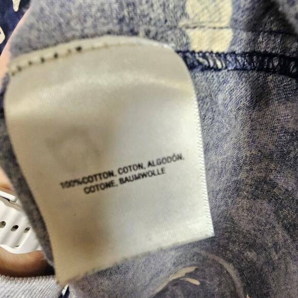 Anthropologie Maeve Womens Bethesda Swan Print Flannel Shirt Size S Whimsical - Picture 7 of 10